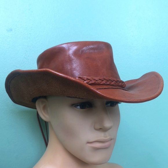 North Star Brown Leather Hat Size L - Picture 1 of 13
